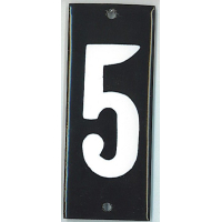 Huisnummer enkel blauw 4x10